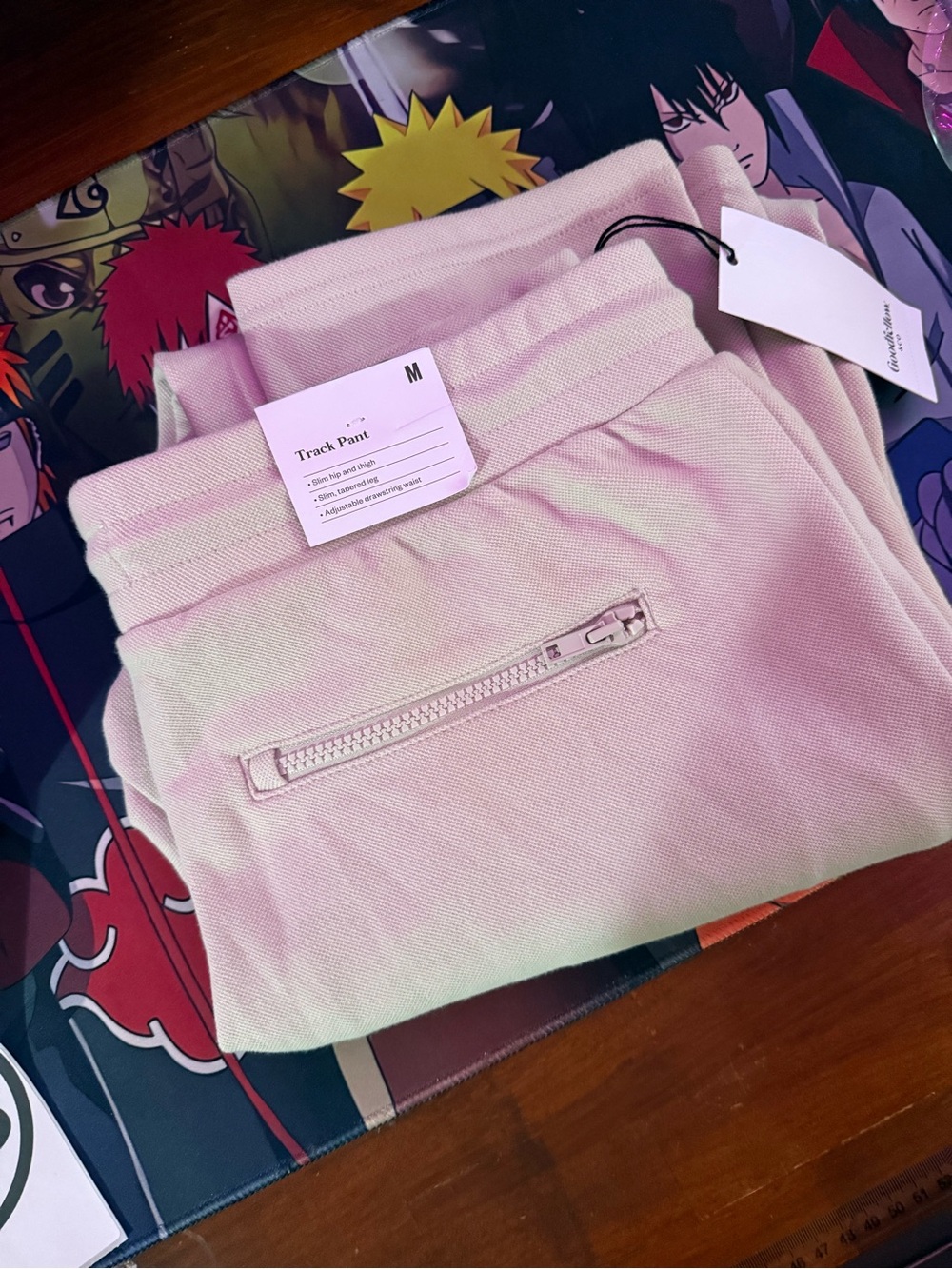 Goodfellow & Co tan Track Pants with Back Zip Pocket